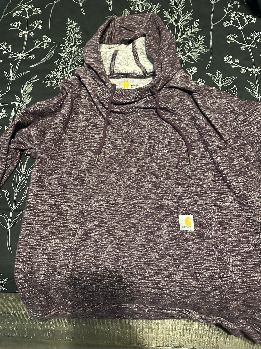 Carhartt Men’s Heathered Plum Turtleneck Hoodie